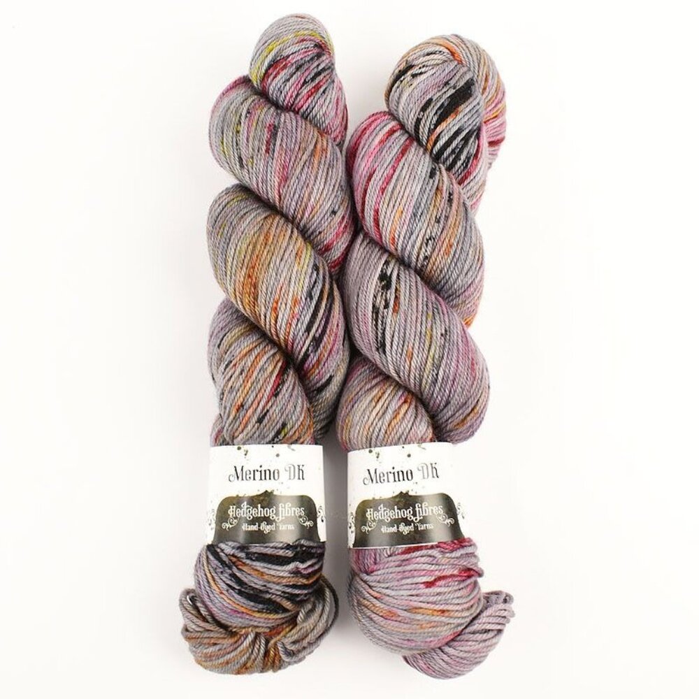 Hedgehog Fibres Merino DK Yarn 2 Skeins Springy Merino Wool Hand-Dyed Ruin